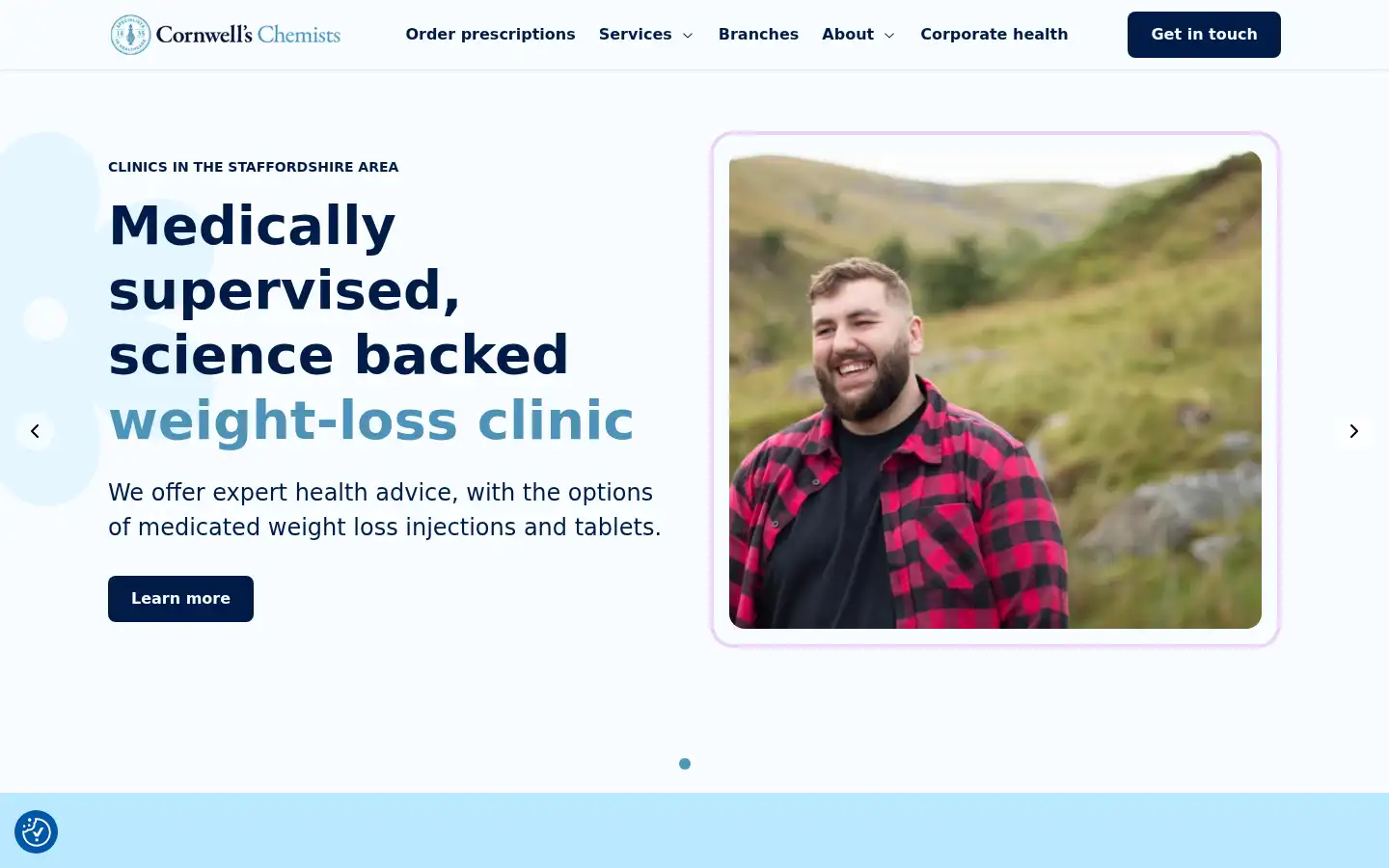 Screenshot of cornwells.co.uk