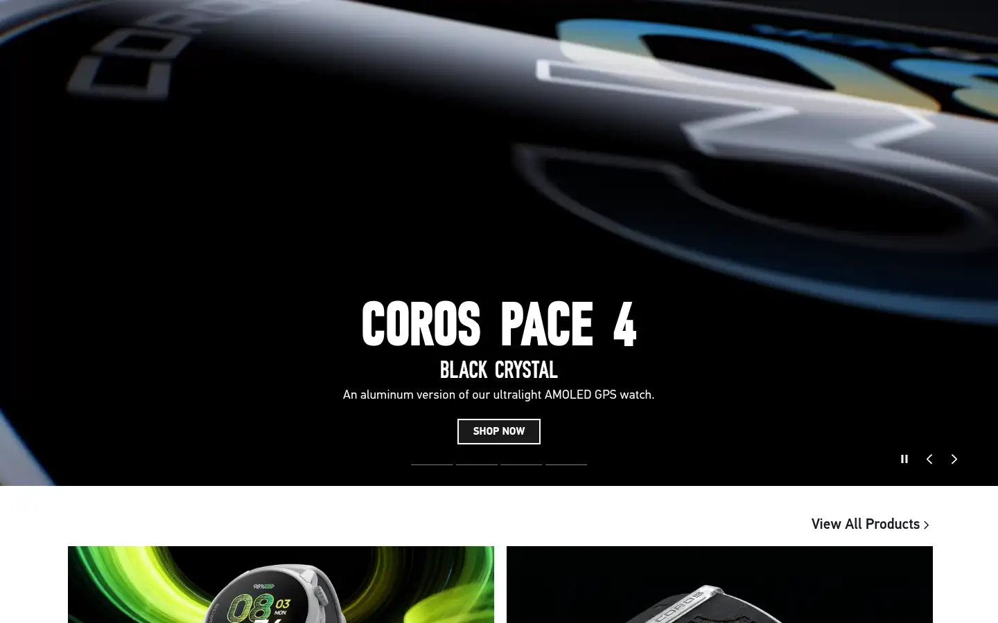Screenshot of coros.com