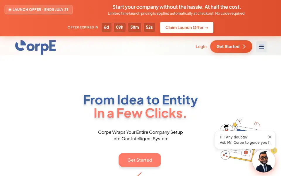 Screenshot of corpe.io