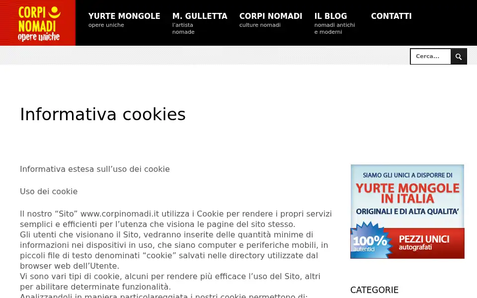 Screenshot of corpinomadi.it