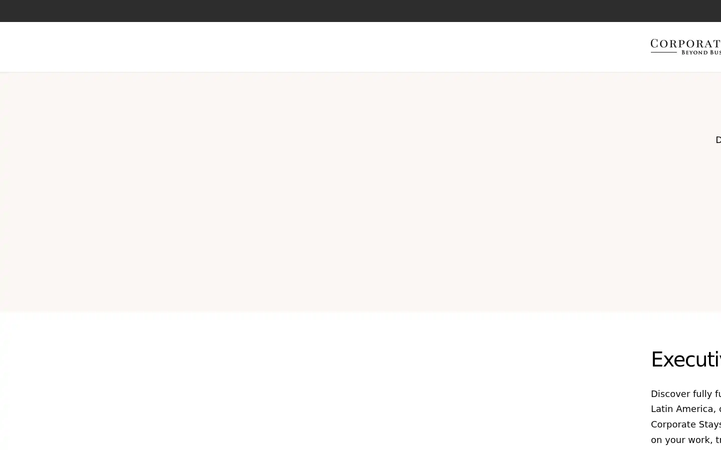 Screenshot of corporatestays.com