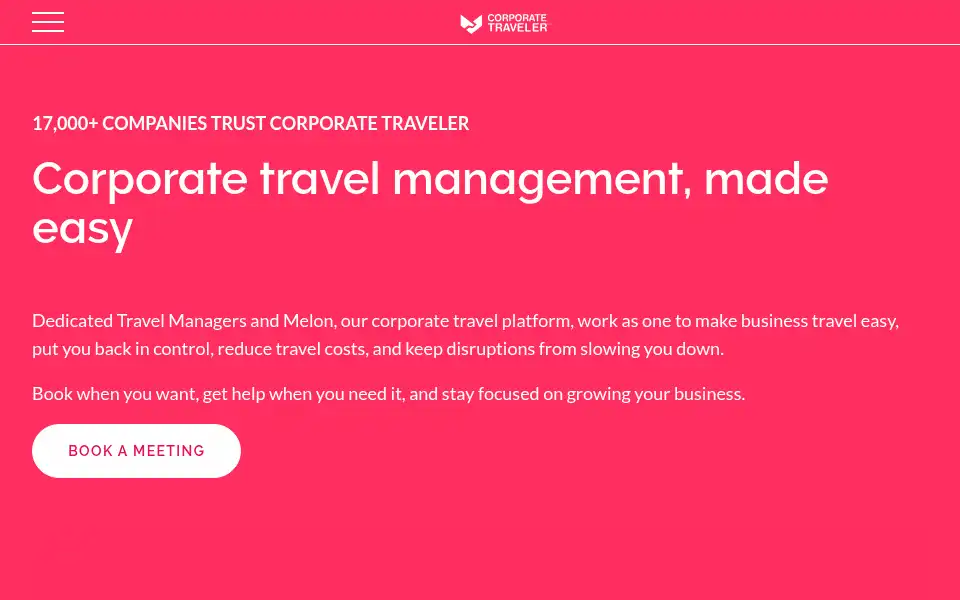 Screenshot of corporatetraveler.us