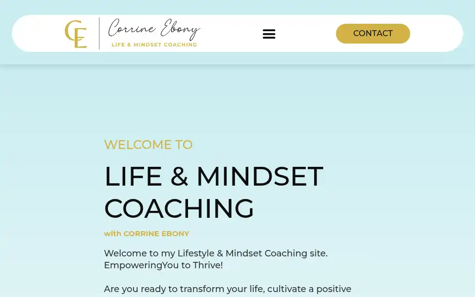 Screenshot of corrine-ebony.co.uk