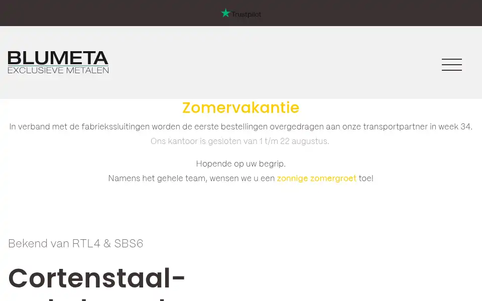 Screenshot of cortenstaal-webshop.nl