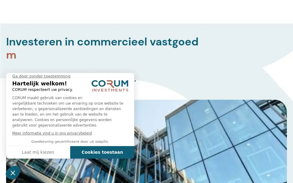 Screenshot of corum.nl