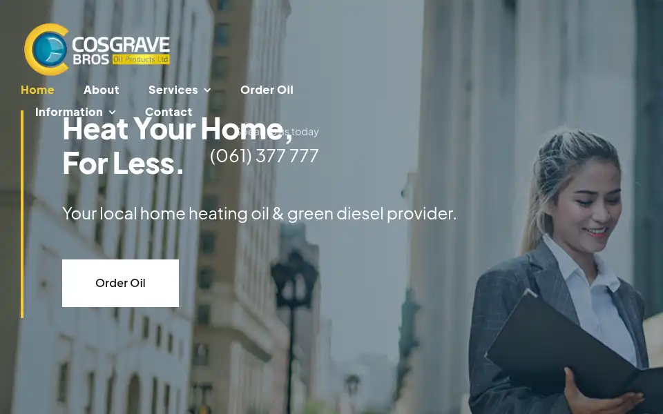 Screenshot of cosgraveoil.ie