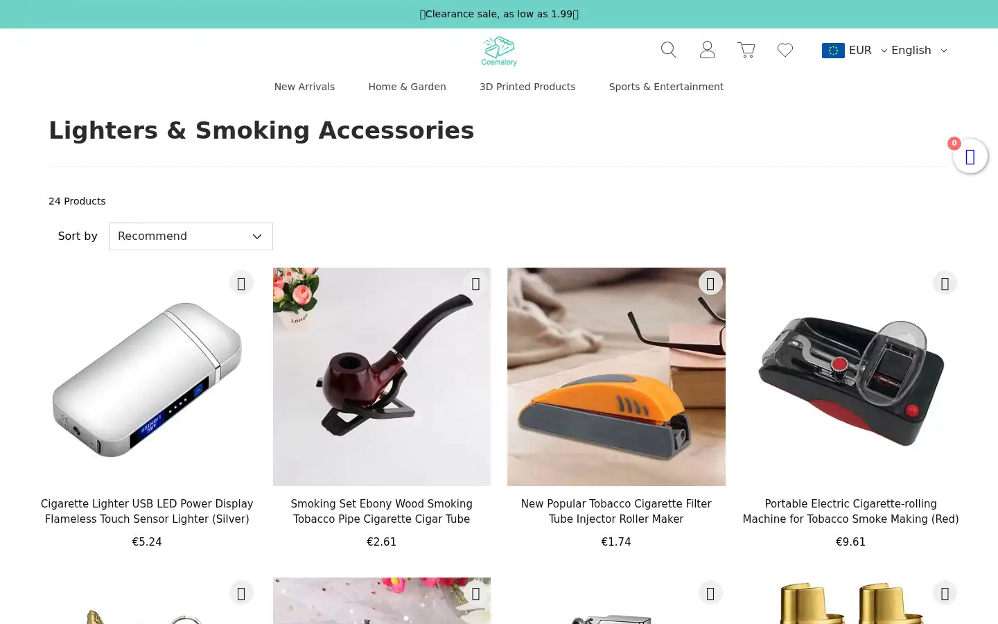 Screenshot of cosmalory.com