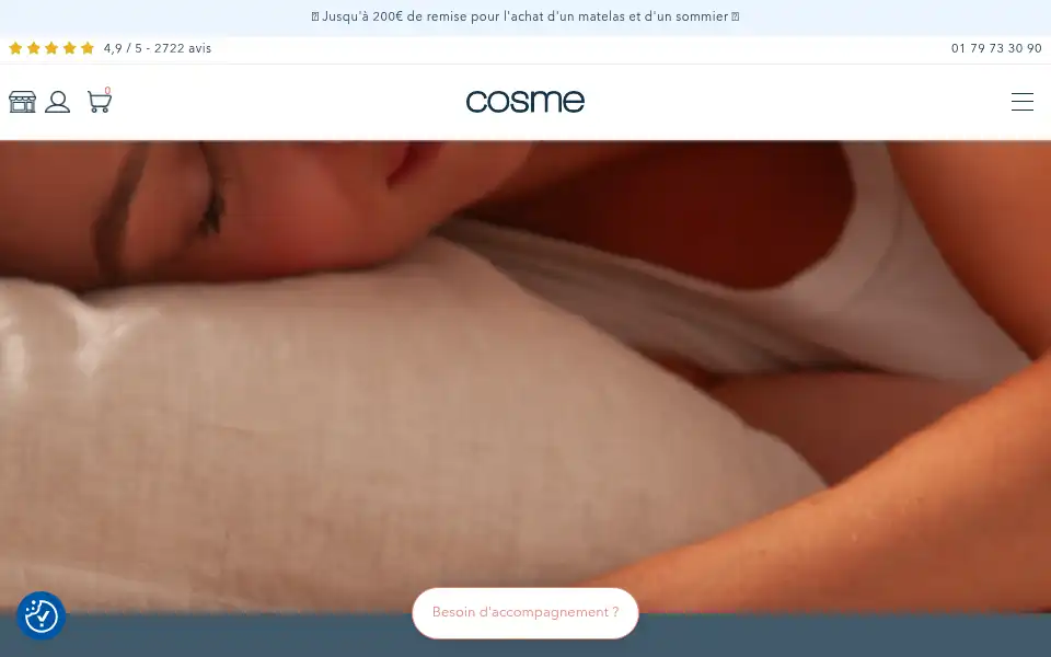 Screenshot of cosme-literie.com