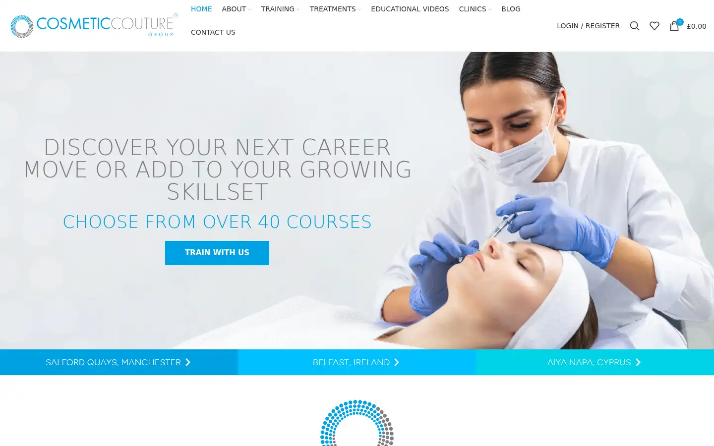 Screenshot of cosmetic-couture.co.uk