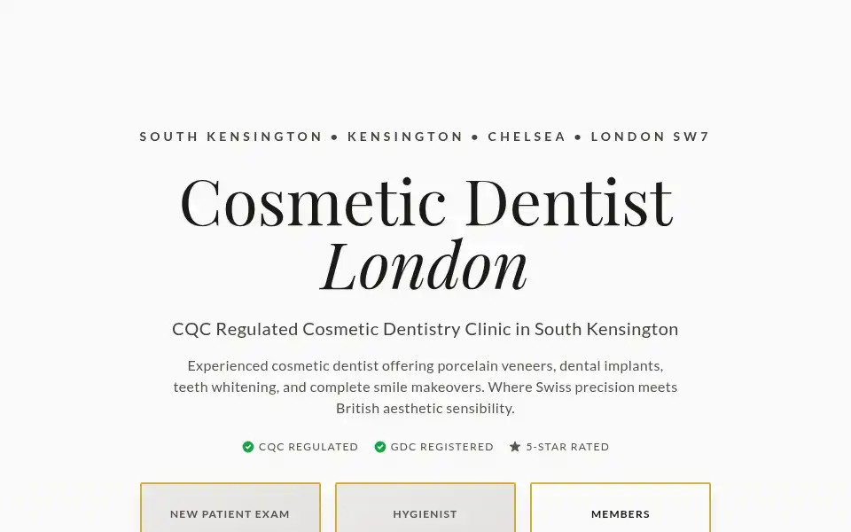 Screenshot of cosmeticdentistryclinic.co.uk