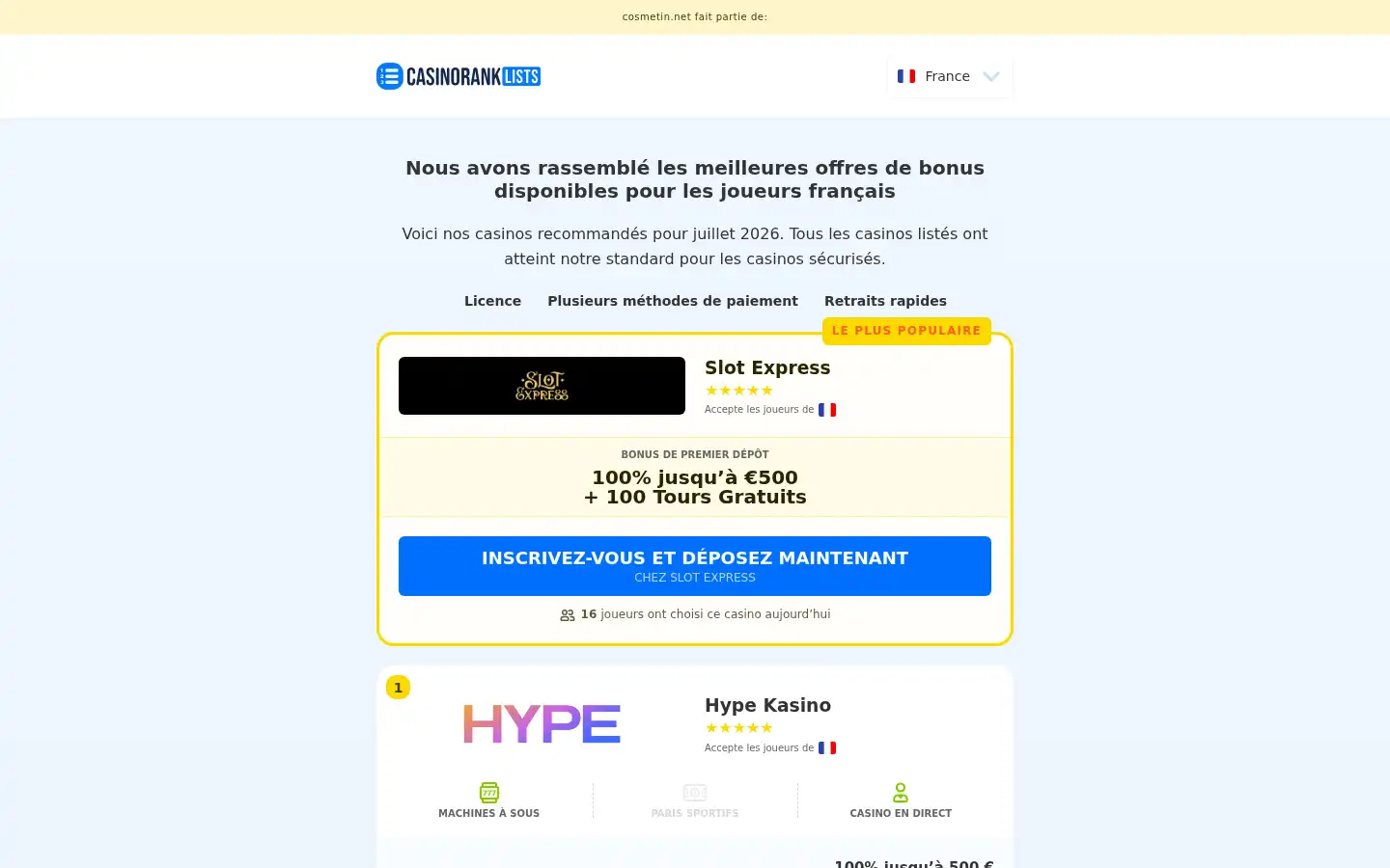 Screenshot of cosmetin.net