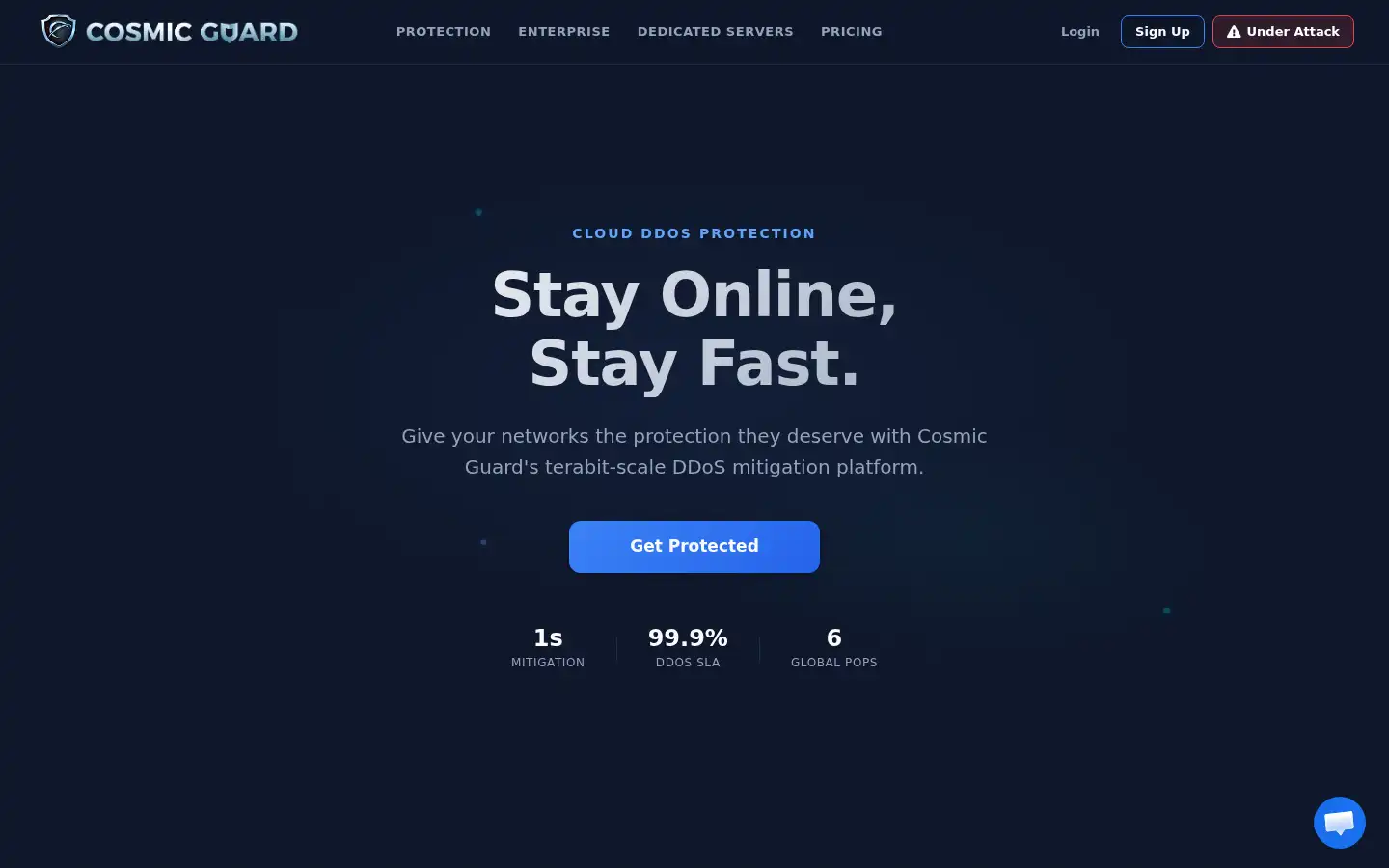 Screenshot of cosmicguard.com