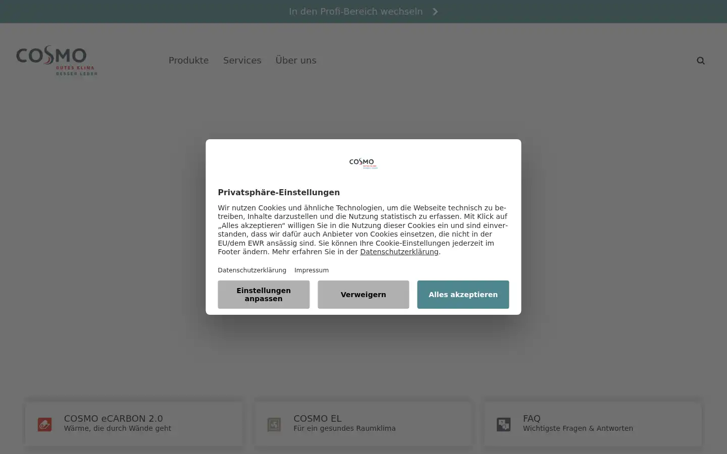 Screenshot of cosmo-info.de
