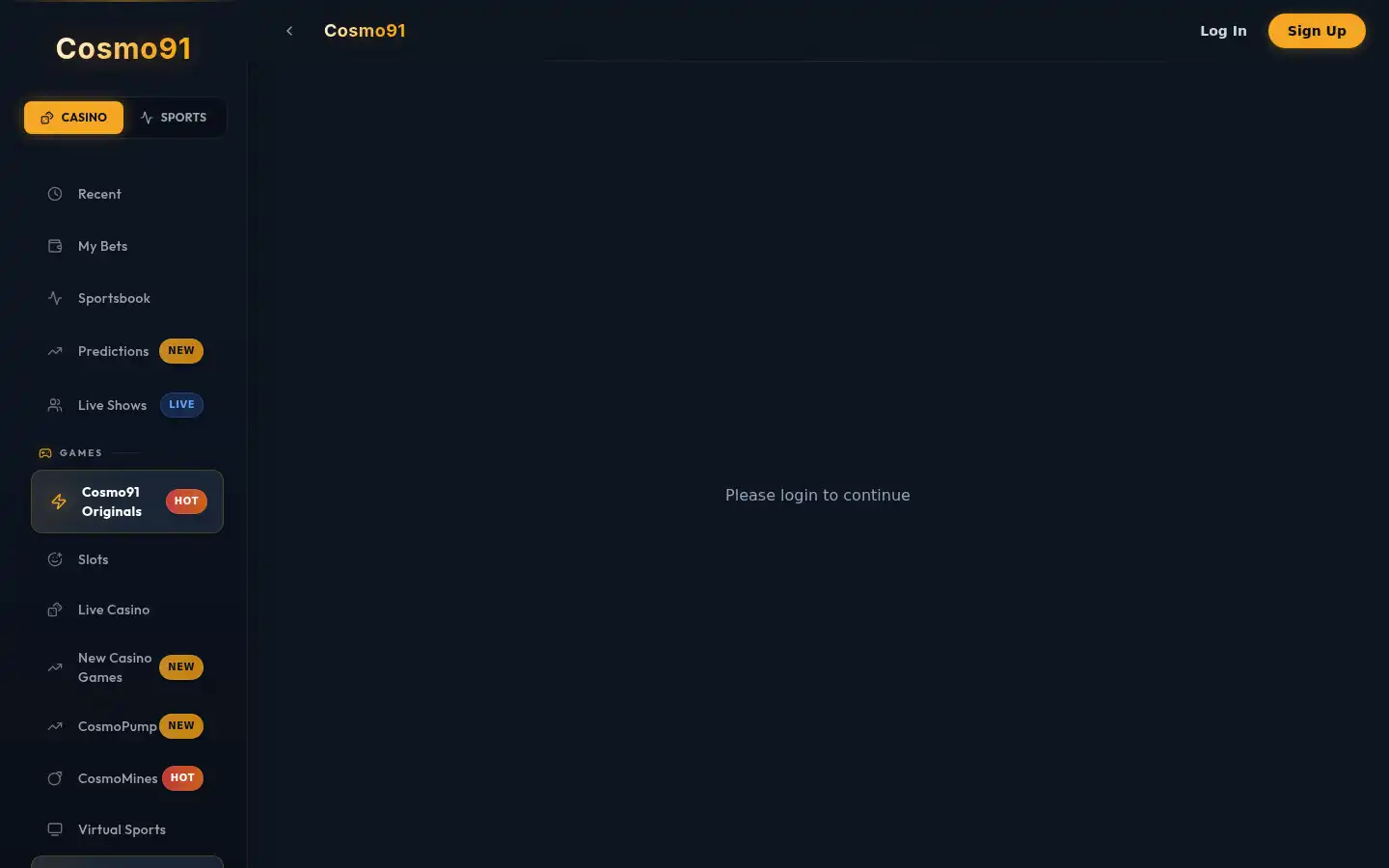 Screenshot of cosmo91.com