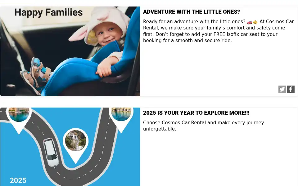 Screenshot of cosmoscarrental.com
