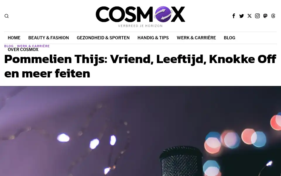 Screenshot of cosmox.be