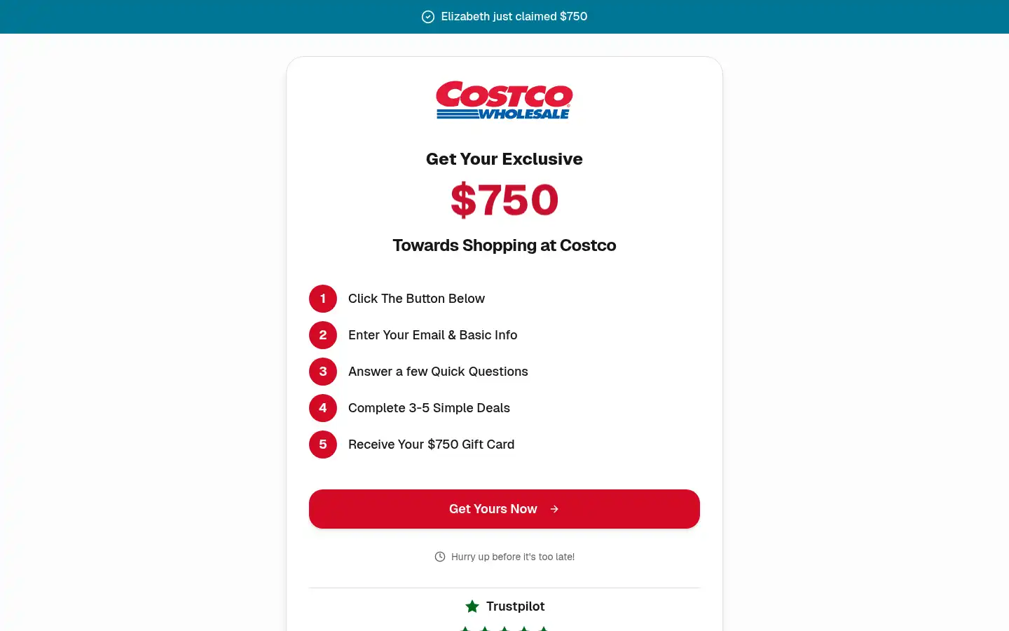 Screenshot of costgifter.com