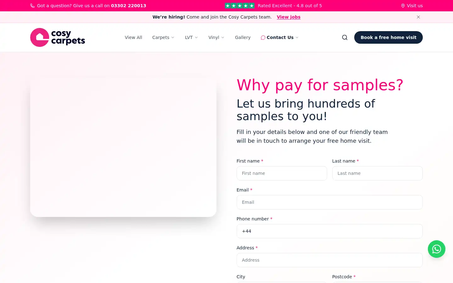 Screenshot of cosycarpets.co.uk