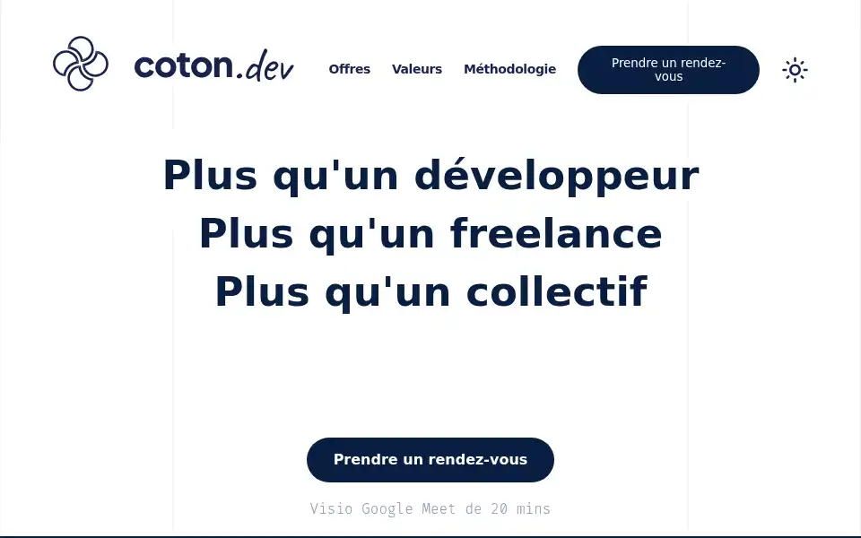 Screenshot of coton.dev