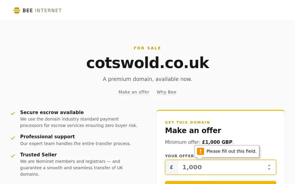 Screenshot of cotswold.co.uk