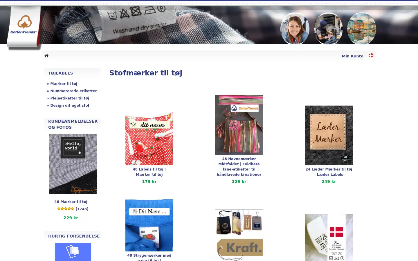 Screenshot of cottontrends.dk