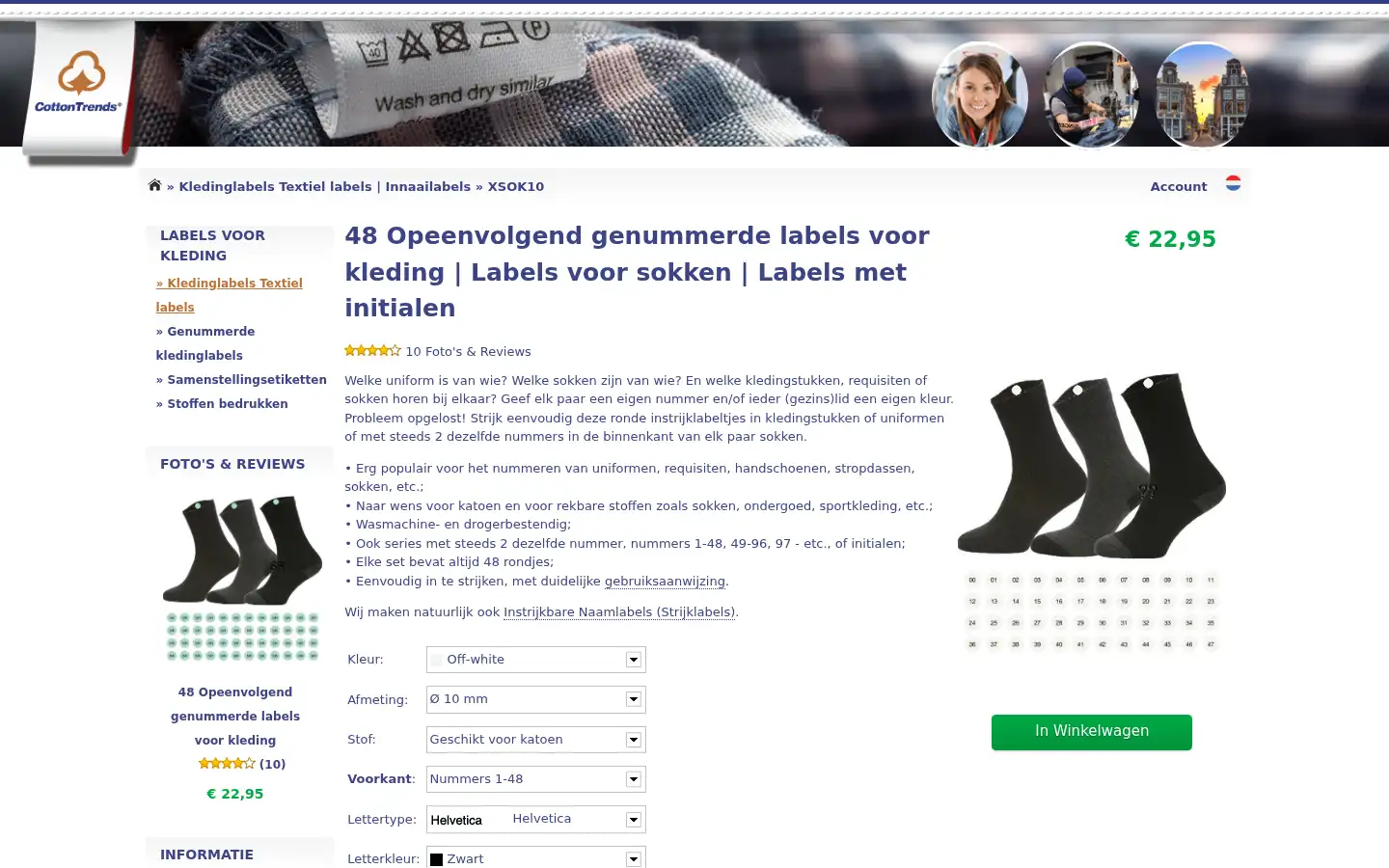 Screenshot of cottontrends.nl