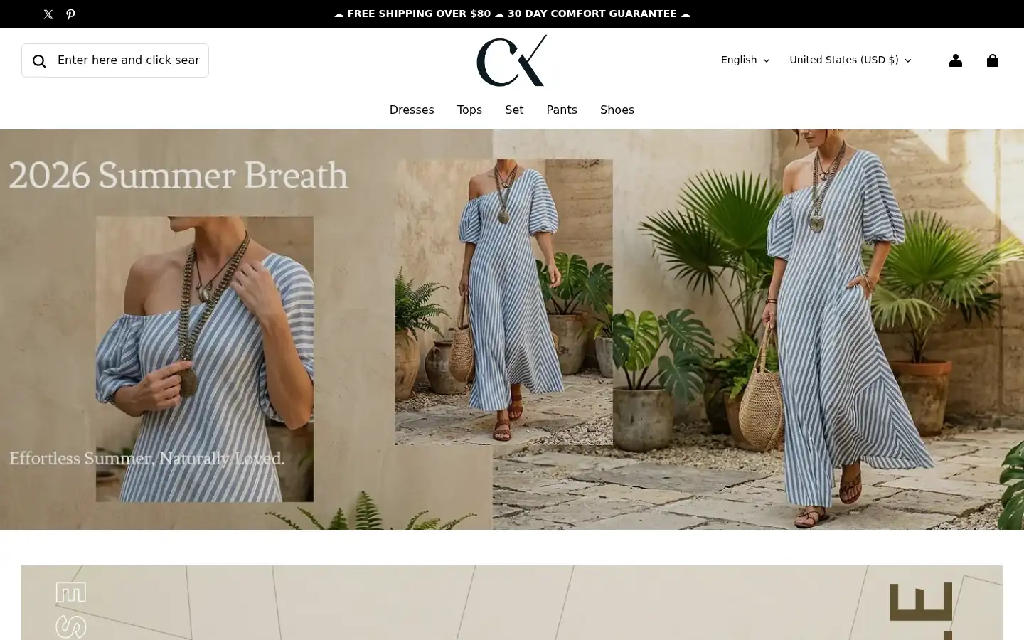 Screenshot of cottonxl.com