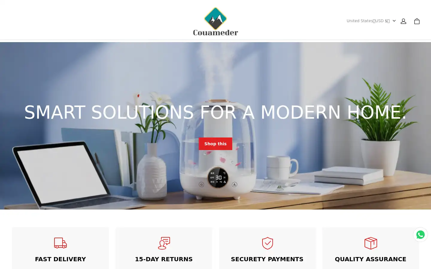 Screenshot of couameder.com