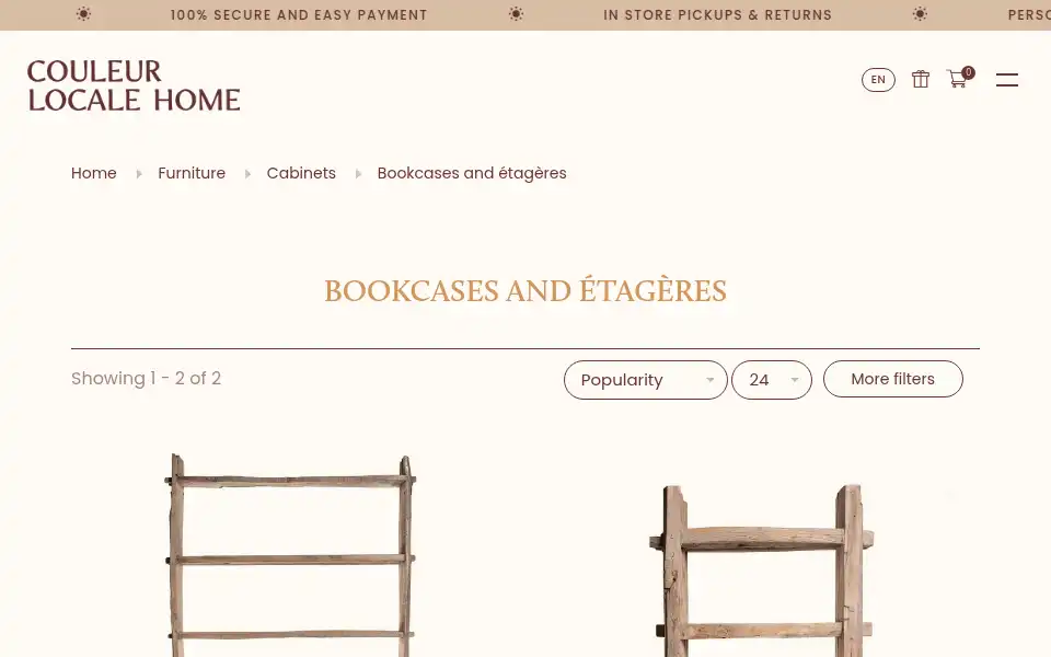 Screenshot of couleurlocale.eu