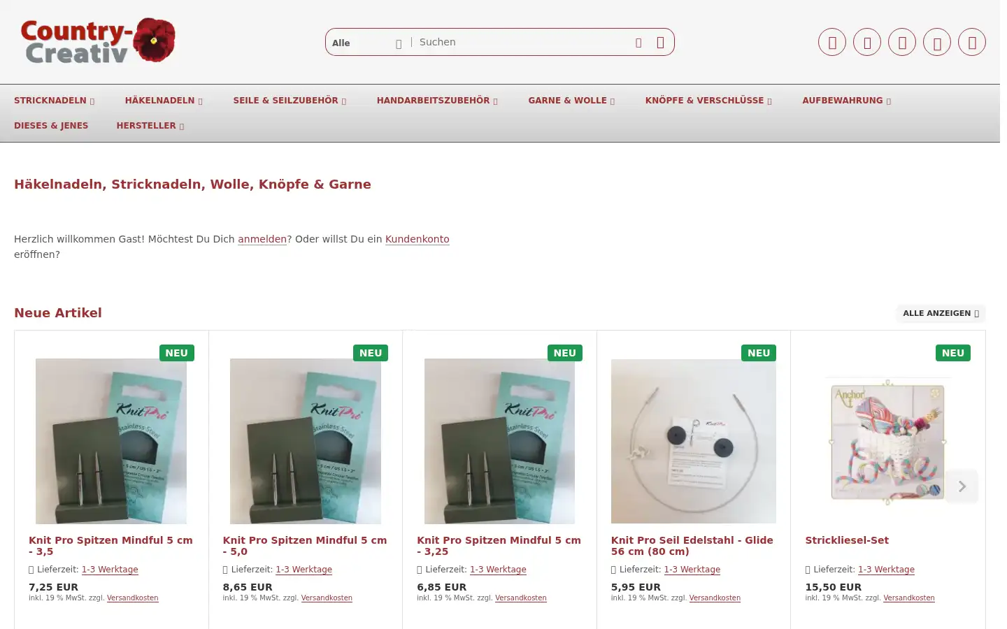 Screenshot of country-creativ.de