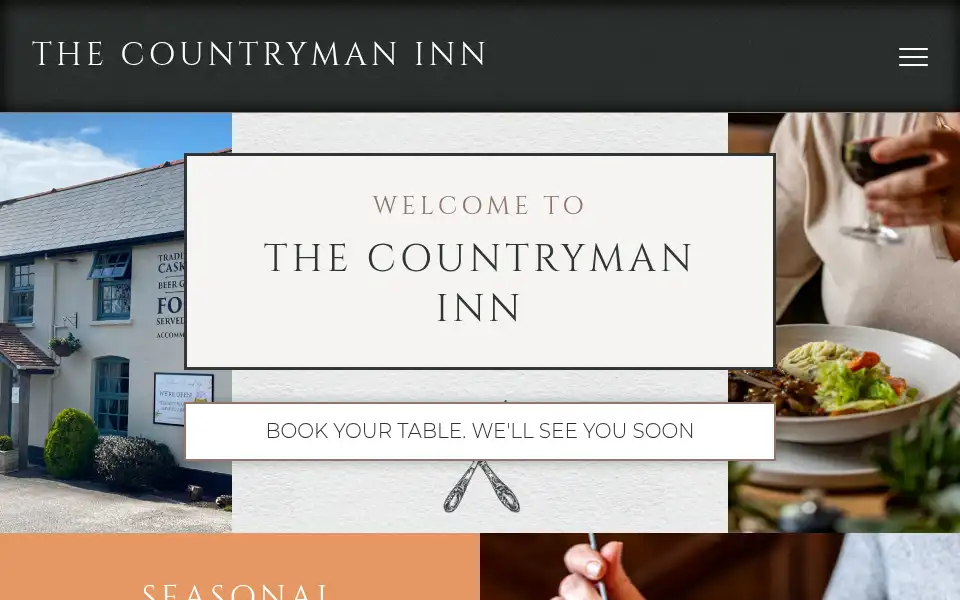 Screenshot of countrymanpub.co.uk