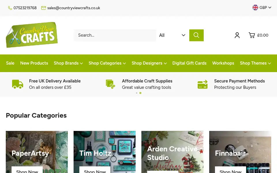 Screenshot of countryviewcrafts.co.uk