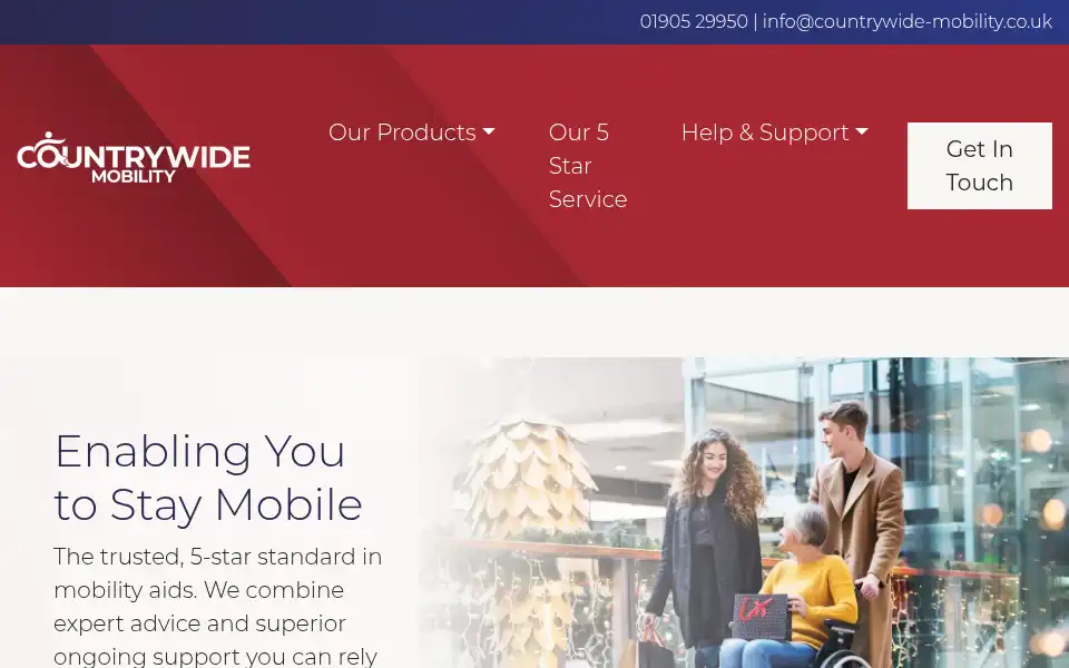 Screenshot of countrywide-mobility.co.uk