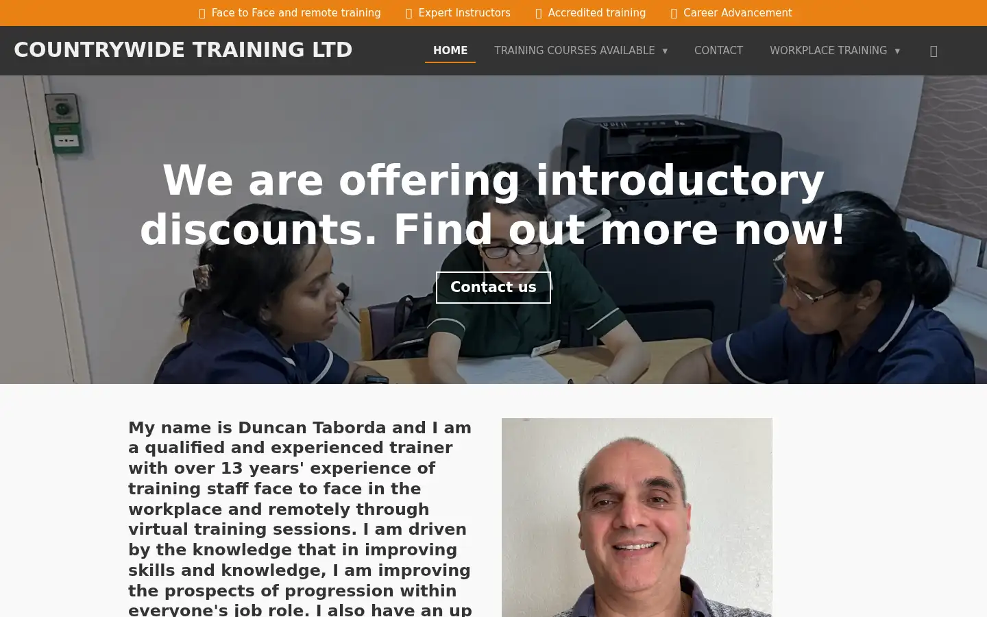 Screenshot of countrywidetraining.org