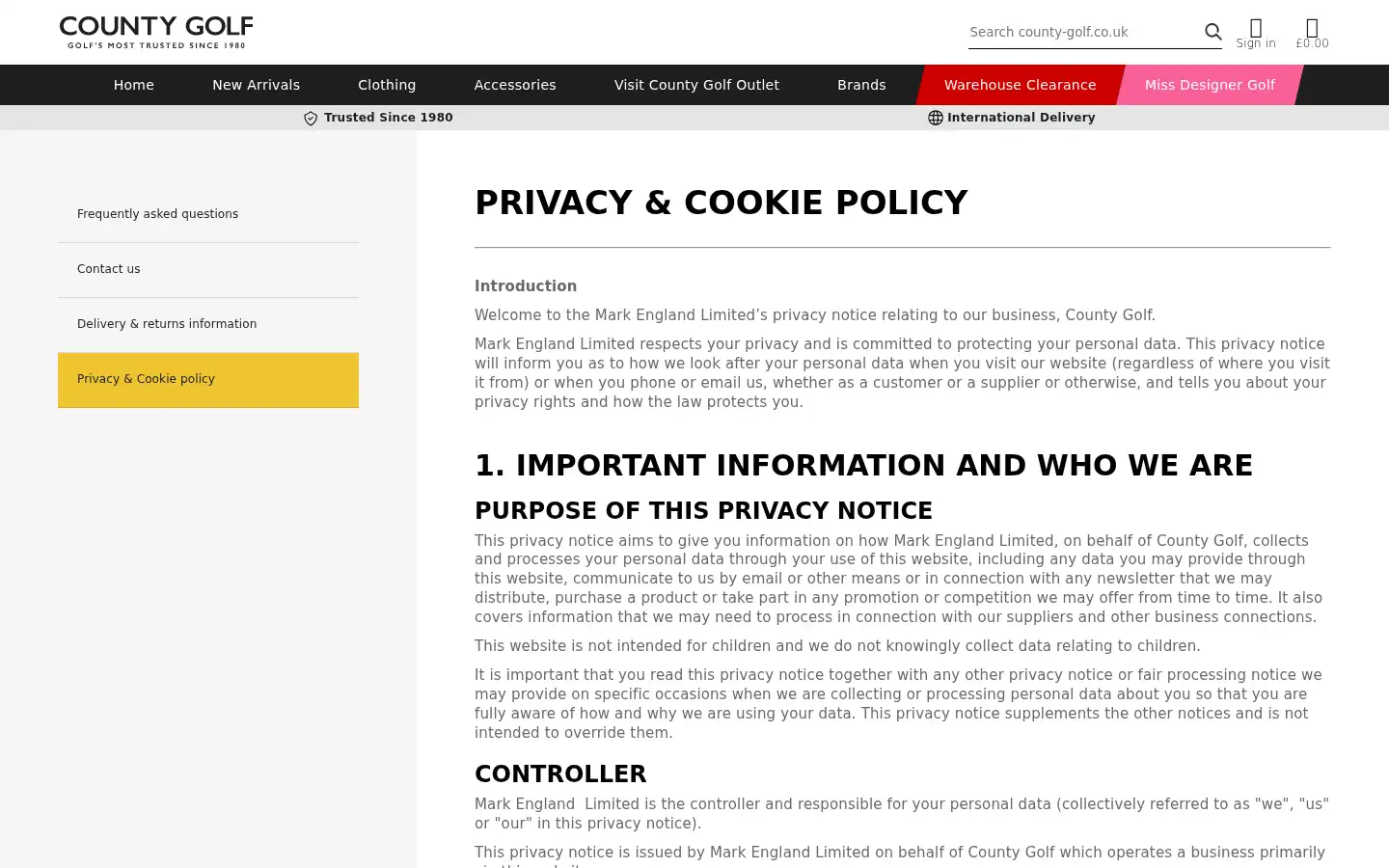 Screenshot of county-golf.co.uk