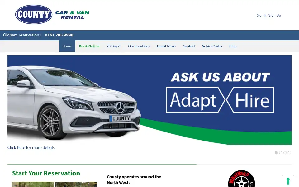 Screenshot of county-rental.co.uk