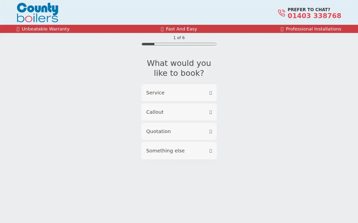 Screenshot of countyboilersltd.co.uk