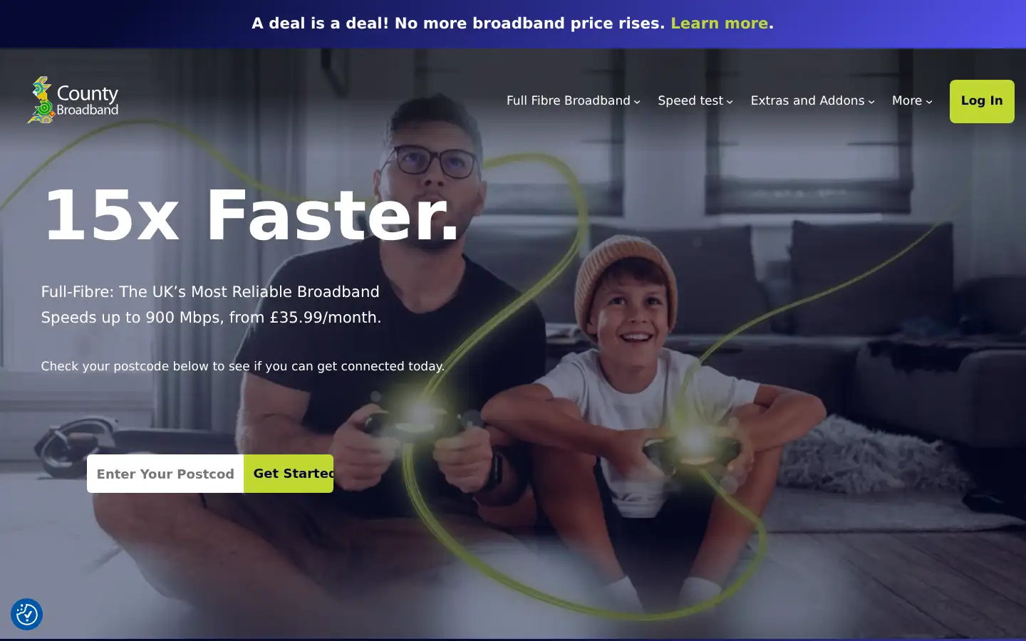 Screenshot of countybroadband.co.uk