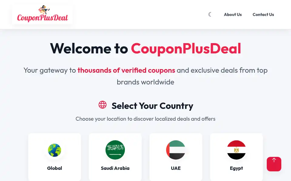 Screenshot of couponplusdeal.com