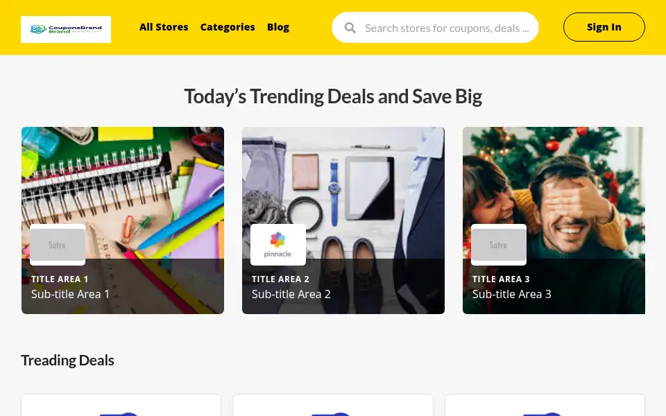 Screenshot of couponsbrand.com