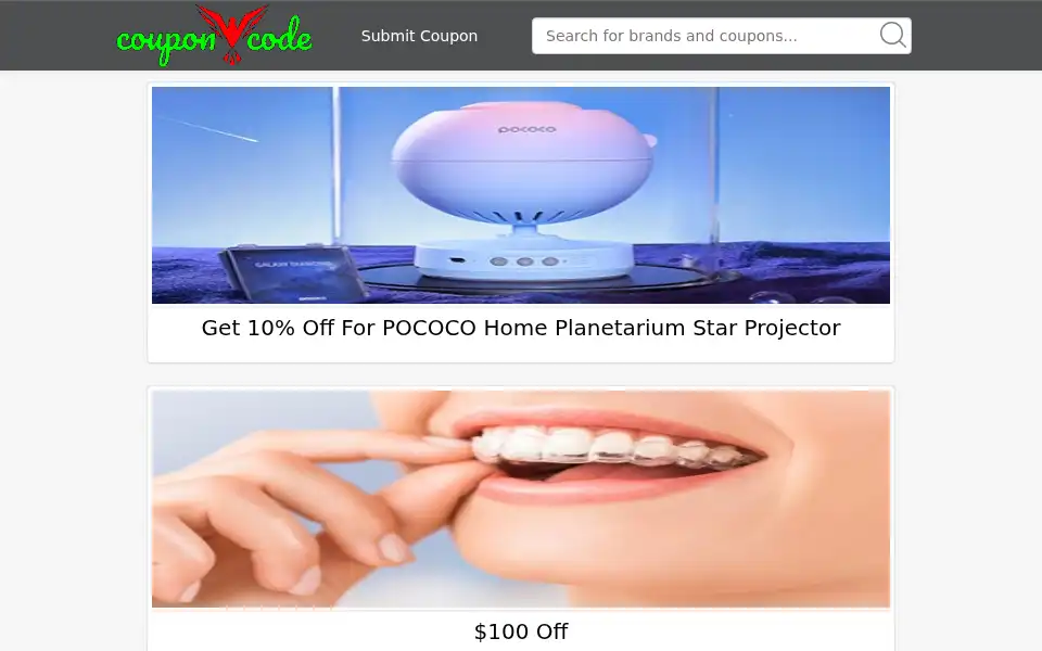 Screenshot of couponwcode.com