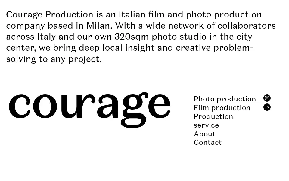 Screenshot of courage.studio