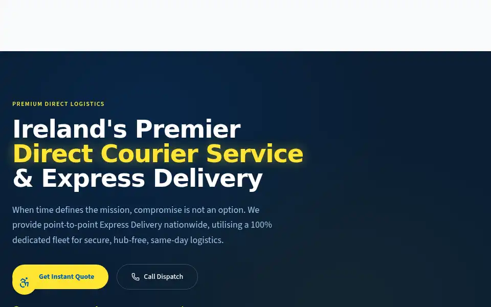 Screenshot of courier.ie