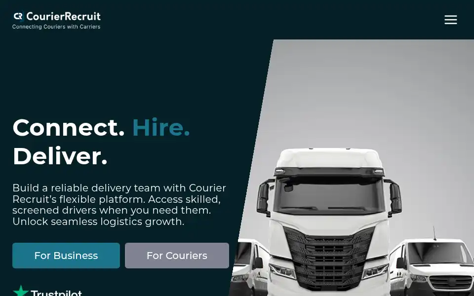 Screenshot of courierrecruit.co.uk