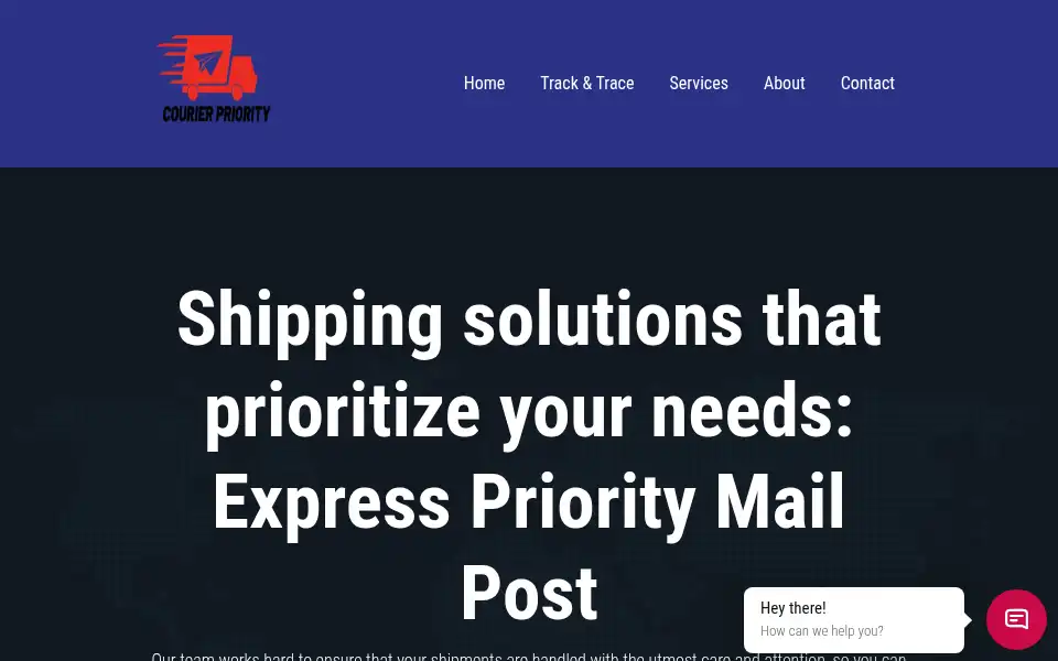 Screenshot of courrierpriority.com
