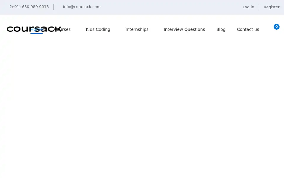 Screenshot of coursack.com