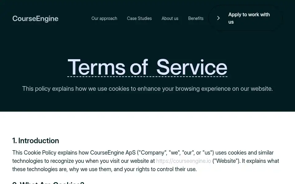 Screenshot of courseengine.io