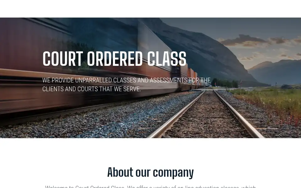 Screenshot of courtorderedclass.com