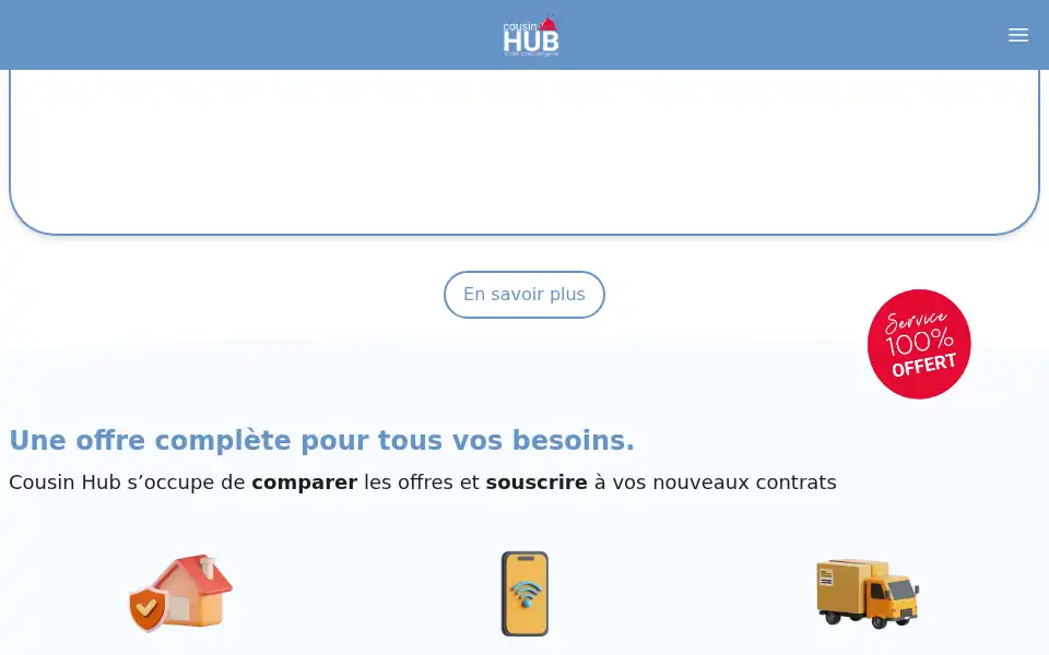 Screenshot of cousin-hub.com