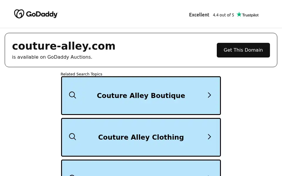 Screenshot of couture-alley.com